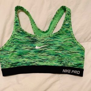Nike sports bra lime green